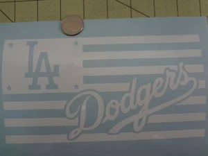 LA Dodgers Flag car decal - Picture 1 of 2