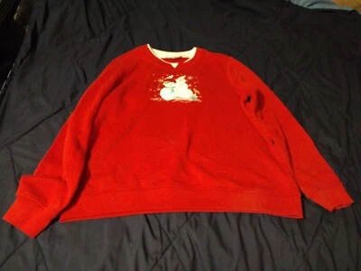 Толстовка женская Breckenridge размер M красная вышитая с блестками тематическая снеговик - Изображение 1 из 4