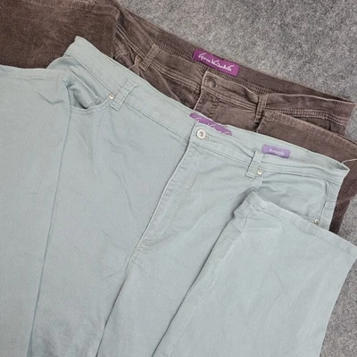 LOTE Clásico Jeans Gloria Vanderbilt Para Mujer 18L Verde Amanda Cintura Alta Elastizados Foto 1 de 4