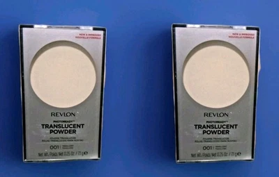 2 X Revlon PhotoReady Translucent Powder 001 Translucent -Perfected Airbrushed   - Image 1 of 3