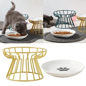 Elevated Feeder for Small Dogs Cat Iron Bowl Stand - Picture 1 of 22