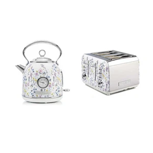 Laura Ashley 1.7L Dome Kettle and 4 Slice Toaster Combo Wild Meadow - Picture 1 of 8