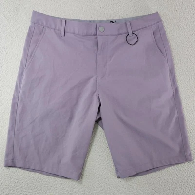 Pantalones Cortos Puma Para Hombre 34 Lavanda Púrpura Golf Rendimiento Poliéster Anillos en D Bolsillos Foto 1 de 4