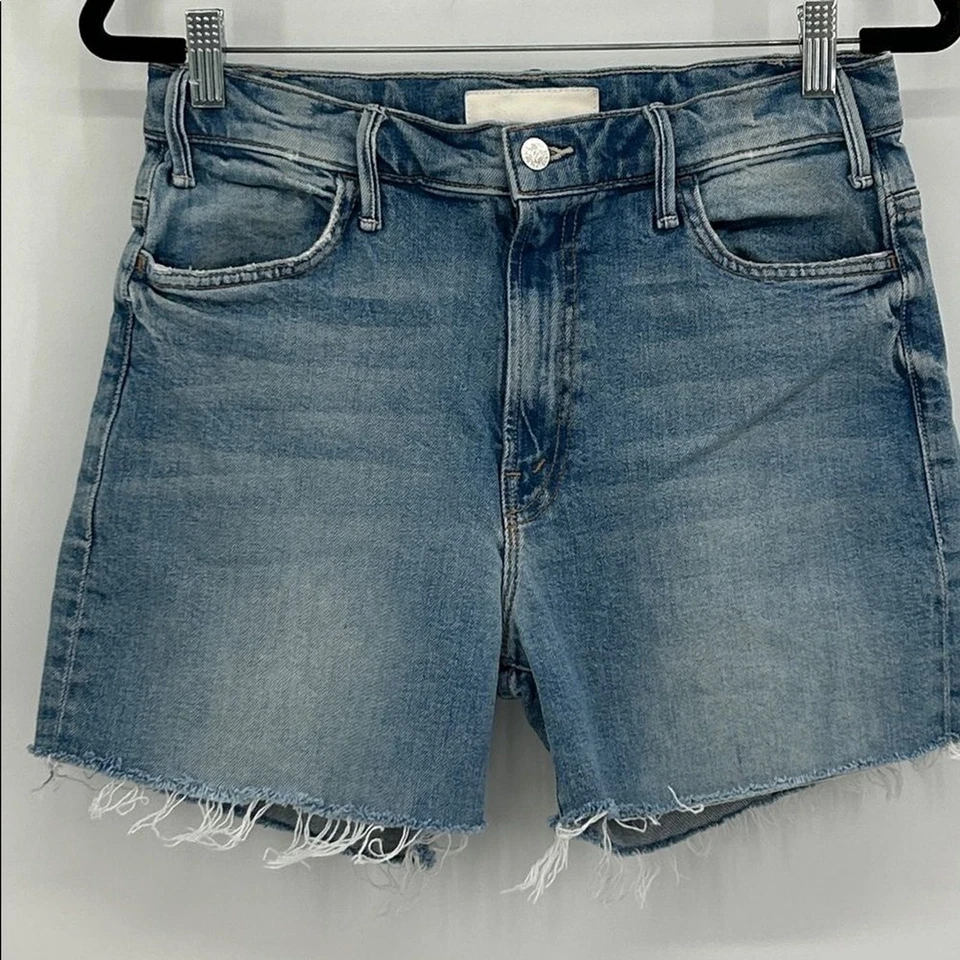 MOTHER The Hustler Roller Heel Fray Jeans Cutoff into Shorts Size 29 - Image 1 of 4