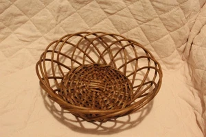 VINTAGE ANTIKER BROTKORB - ITALIENISCHE FRANZÖSISCHE SERVIERWEIDE 10" RUND! - Bild 1 von 7