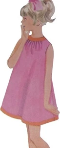 1960s Swing Smock Dress Mumu Gathered Yoke Sewing Pattern Butterick 4747 - Picture 1 of 3