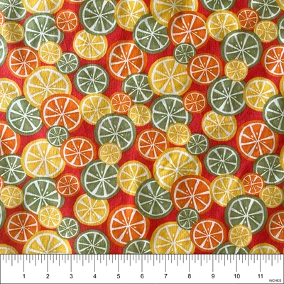 Moda Fresh Squeezed Citrus on Orange Sandy Gervais for Quilt, Sew | 34"x44" - Image 1 of 2