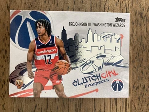 TREY JOHNSON lll 2025-26 Topps Clutch City Prospects Card!!  WASHINGTON WIZARDS - Picture 1 of 1