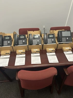 Yealink Phone System-(1) T48U Main Phone And (4) T42U Phones  - Image 1 of 4