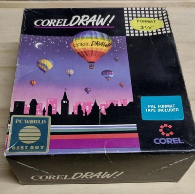 Corel Draw 1.11 con BOX, Floppy, VHS e Manua - Vintage - Immagine 1 di 3