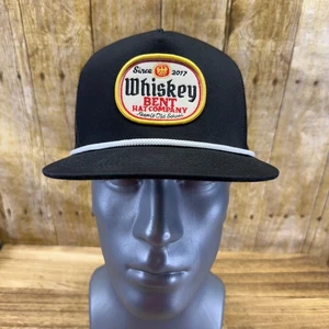 Whiskey Bent Men's Logo Patch Black Label Snapback Hat Excellent! ~ FREE SHIP🚚 - Picture 1 of 9