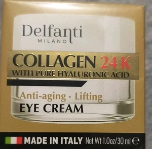Delfanti Milano Collagen 24k Hyaluronic Acid Anti-Aging Lifting Eye Cream 1 oz - Picture 1 of 4