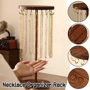 Wood Jewellery Display Stand Hanging Rack Bracelet Necklace Organiser Holder - Picture 1 of 15