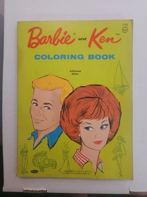 Vintage Barbie and Ken Coloring Book 1962 Mattel NICE! - Image 1 of 4