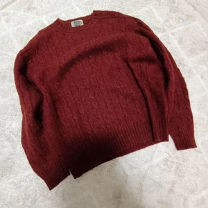 Maglione maglia lana J.Press Shetland rosso vino taglia L cavo buone condizioni - Foto 1 di 10