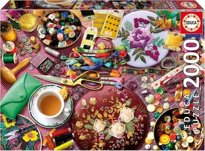 NEW Educa Jigsaw Puzzle 2000 Pieces 14+ Ages Sewing Table - Image 1 of 2