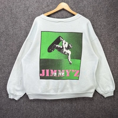Vintage Jimmyz Sweatshirt Mens Large Blue 80s Surf Wake Board California Summer - Image 1 of 4