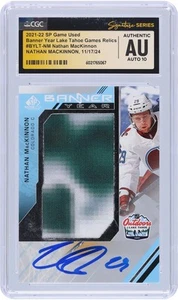Nathan MacKinnon Avalanche Signed '21-22 Upper Deck SP #BYLT-NM CGC Auto 10 Card - Picture 1 of 2