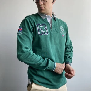 HENRI LLOYD Men's Longsleeve Polo Sailing Shirt Great Britain RWR CREW RACE L - Picture 1 of 13
