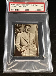 PSA 5 Ronald Reagan Card 1950 Belgian Chewing Gum US President USA Actor Rare - Picture 1 of 4