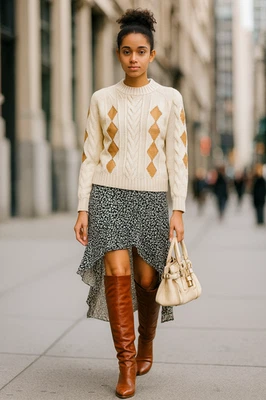 IRO France Viscose DITSY FLORAL Distressed Hem High Low DOUBLE RUFFLE Skirt 38 M - Image 1 of 4