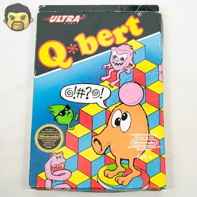 Qbert NES Authentic Nintendo Entertainment System 1989 Tested with Styrofoam - Image 1 of 4