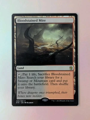 MTG Bloodstained Mire Khans of Tarkir Regular Rare Land LP Magic The Gathering - Image 1 of 2