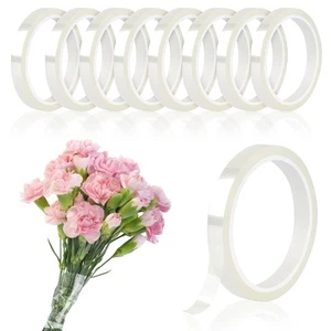 Cinta Floral Transparente 1/2" Ancho Impermeable Vástago Envoltura 36 Yardas Artesanal - Imagen 1 de 7