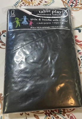 chalk board tablecloth 102 X 60 Rectangle Unopened. - Image 1 of 2