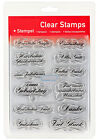 Clear Stamp Set - Texte 2 - 12-teilig ~14x18cm - Stempel Transparent 46807