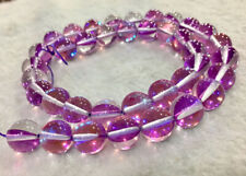 Smooth 6/8/10/12mm Purple Rainbow Moonstone Gems Round Loose Beads 15'' Strand