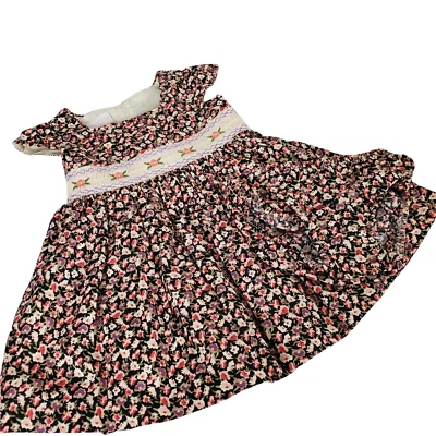 Bonnie Baby Girls Dress 6-9 Months Floral Diaper Cover - Image 1 of 4