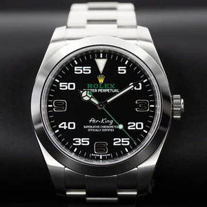 Rolex Air-King 116900 Silver Oyster Bracelet with Silver Bezel - Picture 1 of 10