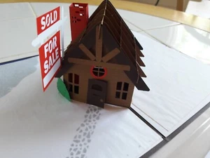 Lovepop House For Sale / Sold 3D Home Pop Up Card Designed in Boston - Picture 1 of 9