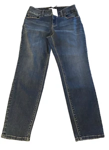 Boston Proper Atre Ankle Jeans dunkle Waschung 28" Schrittlänge, 33" W, 10" R, Größe 10 Neu mit Etikett - Bild 1 von 10