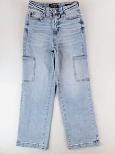 Judy Blue Jeans Damen 25 Blau High Waist Cargo Wide Leg Y2K Boho Pattentasche - Bild 1 von 15