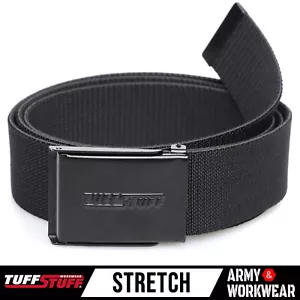 Cintura uomo Tuffstuff Proflex elasticizzata nera resistente tessitura taglia unica larghezza 37 mm - Foto 1 di 2