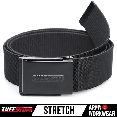 Tuffstuff Proflex Stretch Black Mens Belt tough Webbing One Size Width 37mm