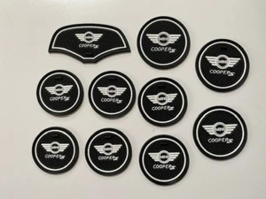 MINI COOPER S (F56 \ F55) 2014 - 2022 (10 PIECE) INTERIOR DASH GATE PADS WHITE - Picture 1 of 5