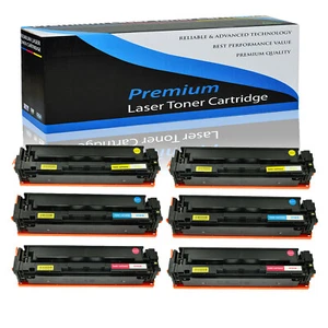 6 PACK - C Y M Toner For HP CF501A-03A 202A LaserJet Pro M254dw MFP M281cdw fdw - Zdjęcie 1 z 24