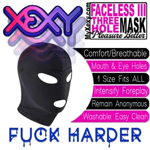 Unisex Full Face Open Eye Mouth Sex Mask Blindfold Spandex Cosplay Costume Hood! - Picture 1 of 17