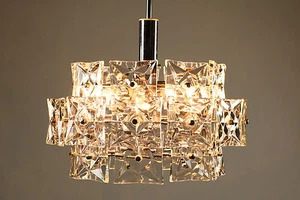 Atemberaubender Kinkeldey Glas Kronleuchter Modern Mid Century Design Vintage 60er 1/3 - Bild 1 von 11