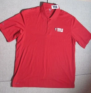 Title Boxing Men’s Golf Shirt 2XL Red Short Sleeve NEW NWT - Picture 1 of 6