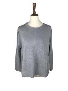 Bleuh Ciel Women’s Gray Long Sleeve Top Size Small Peekaboo Sleeves NWT - Picture 1 of 7