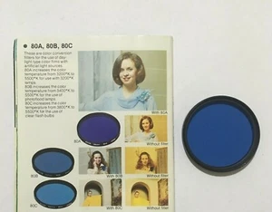 EARLY HOYA 46MM 80B SCREW IN FILTER WITH CASE MADE IN JAPAN -FREE SHIPPING - Picture 1 of 5