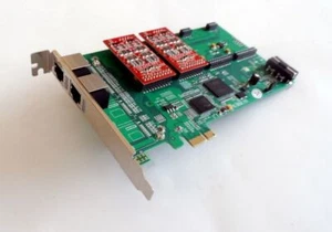 Atcom AXE800P-02 8 Port Analog PCI-E Asterisk Card with 0 FXS 4 FXO - Picture 1 of 2