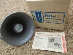Altavoz posterior de conversación de paginación de 8 ohmios con bocina de sonido universitario FID-15-8 vintage - Imagen 1 de 1