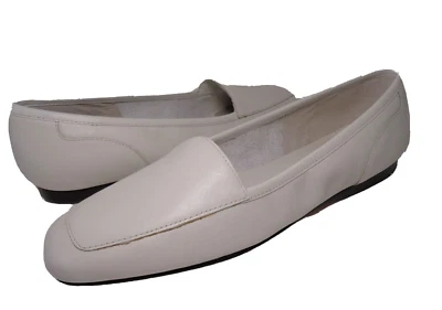Mocasines sin cordones Enzo Angiolini Liberty de cuero marfil zapatos planos para mujer EE. UU. 9N Foto 1 de 4