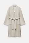Sold Out £149 Bnwt Zara Premium Manteco Wool Belt Pocket Coat Jacket M Uk 14 16