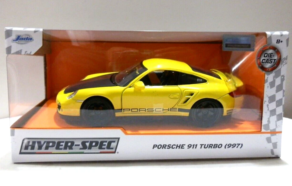 Jada Hyper-Spec 1/24 Yellow 2007 Porsche 911 Turbo 997 - Image 1 of 4